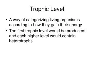 Trophic Level