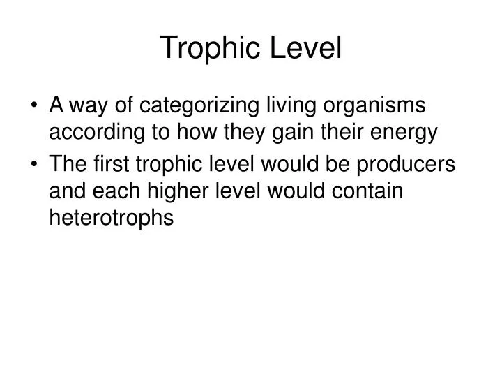 trophic level