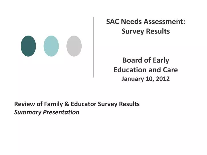 review of family educator survey results summary presentation