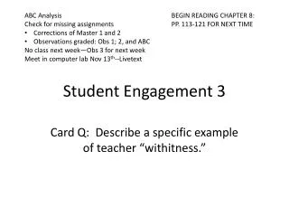 Student Engagement 3