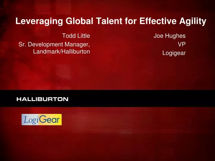 leveraging global talent for effective agility