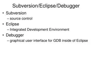 Subversion/Eclipse/Debugger