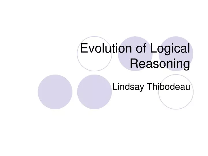 evolution of logical reasoning