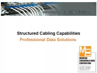 Structured Cabling Division – Memphis Communications Corp