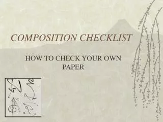 composition checklist
