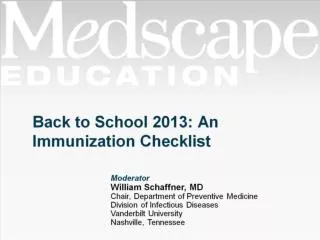 Back to School 2013: An Immunization Checklist