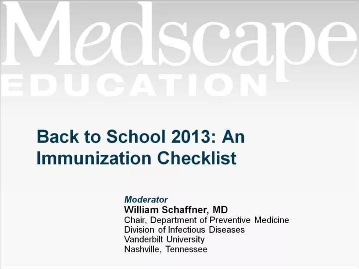 back to school 2013 an immunization checklist