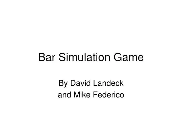 bar simulation game