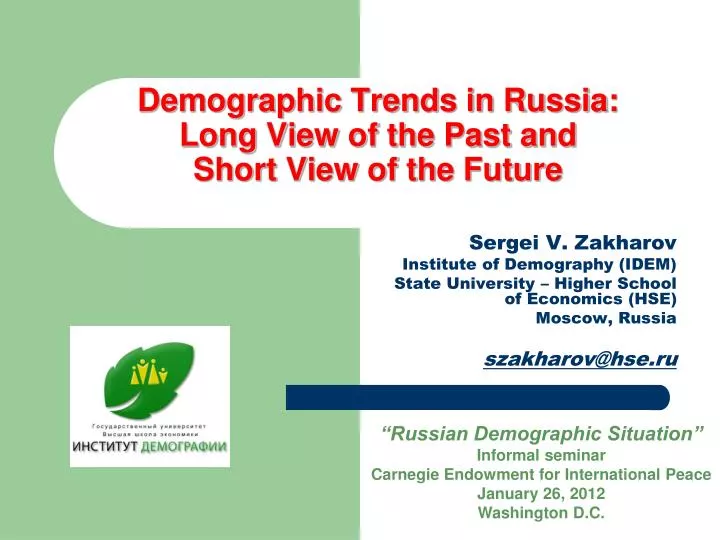 demographic trends in russia long view of the past and short view of the future