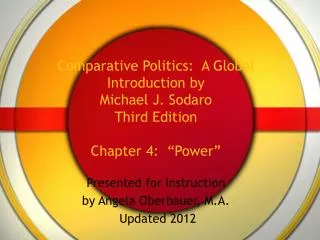 Presented for Instruction by Angela Oberbauer, M.A. Updated 2012