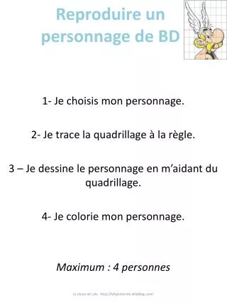 reproduire un personnage de bd