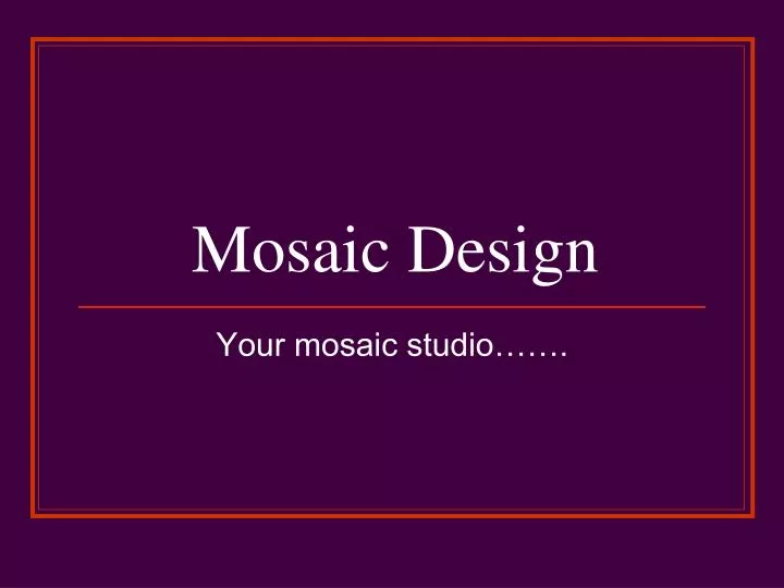 mosaic design