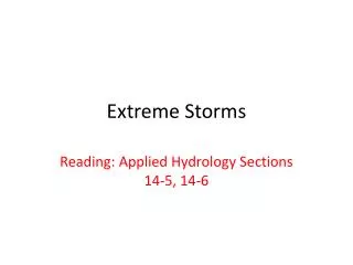 Extreme Storms