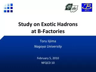 Study on Exotic Hadrons at B-Factories