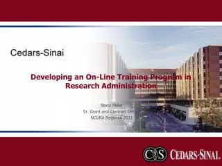 Developing an On-Line Training Program in Research Administration