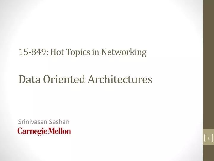 15 849 hot topics in networking data oriented architectures