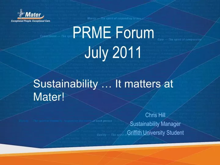 prme forum july 2011