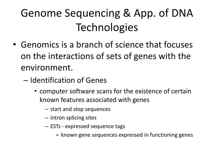 genome sequencing app of dna technologies