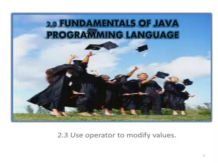 2 0 fundamentals of java programming language