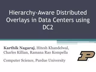 Hierarchy-Aware Distributed Overlays in Data Centers using DC2