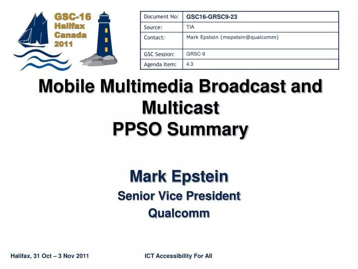 mobile multimedia broadcast and multicast ppso summary