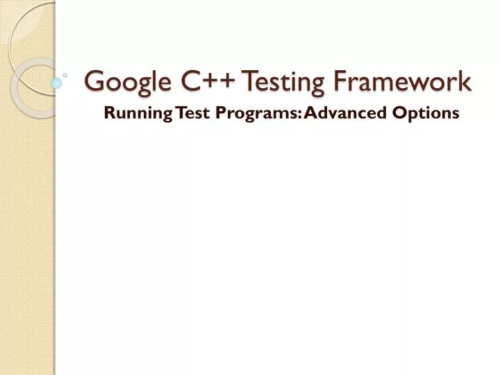 google c testing framework