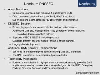 Nominum DNSSEC