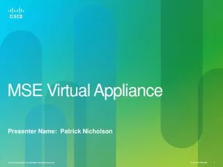 MSE Virtual Appliance