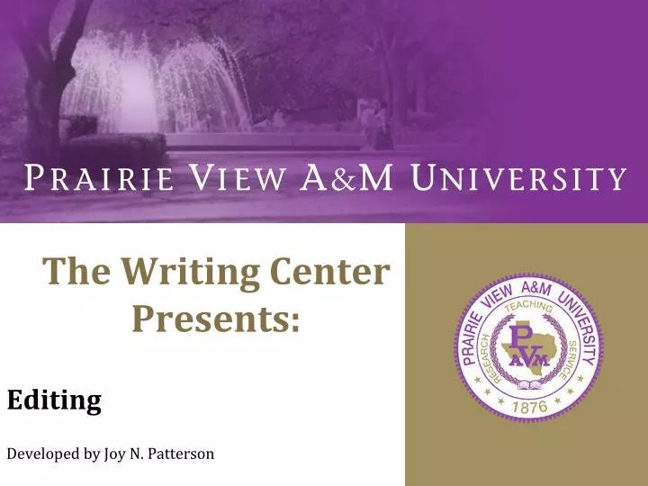 the writing center presents