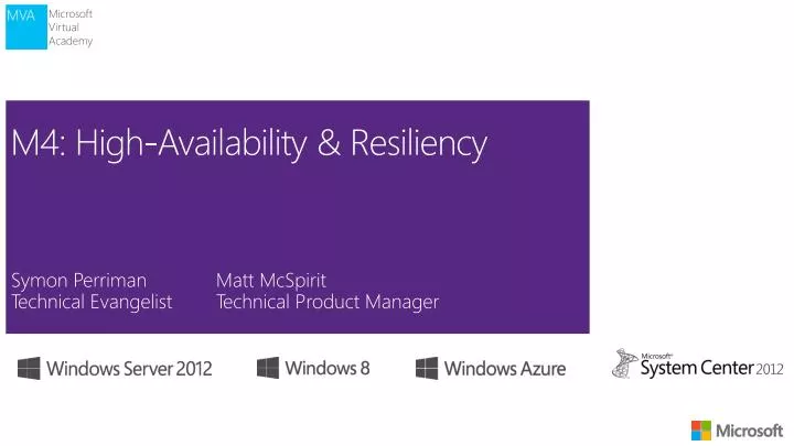 m4 high availability resiliency