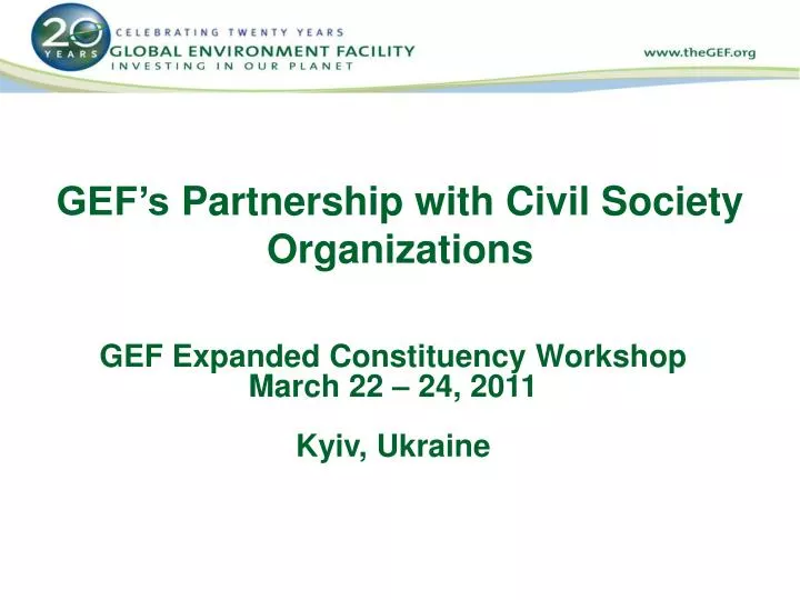 gef s partnership with civil society organizations