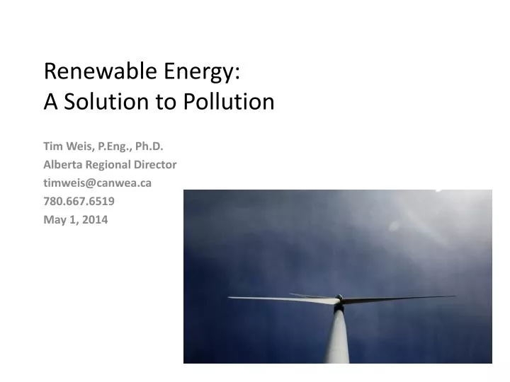 renewable energy a solution to pollution