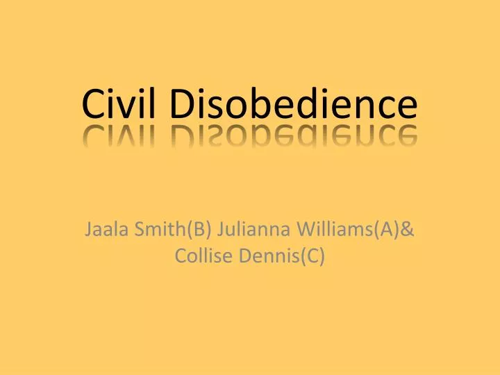 civil disobedience