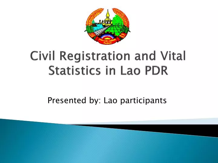 civil registration and vital statistics in lao pdr