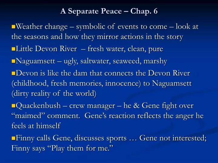 a separate peace chap 6