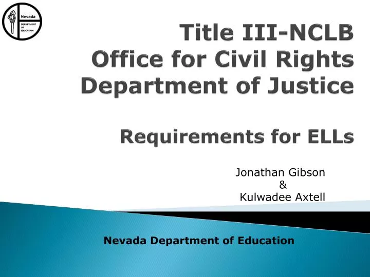 title iii nclb office for civil rights department of justice requirements for ells