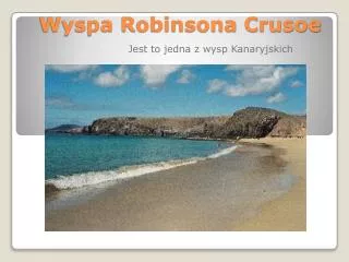 wyspa robinsona crusoe