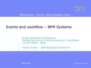 Events and workflow – BPM Systems