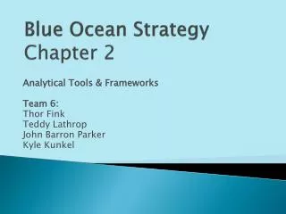 Blue Ocean Strategy Chapter 2