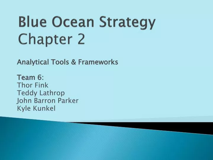 blue ocean strategy chapter 2