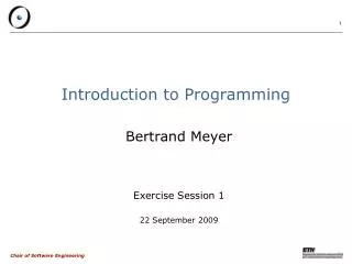 Introduction to Programming