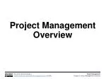 Project Management Overview - slide 1