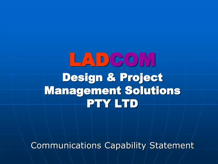 lad com design project management solutions pty ltd