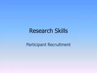 research skills