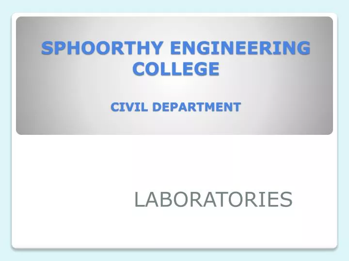 sphoorthy engineering college civil department