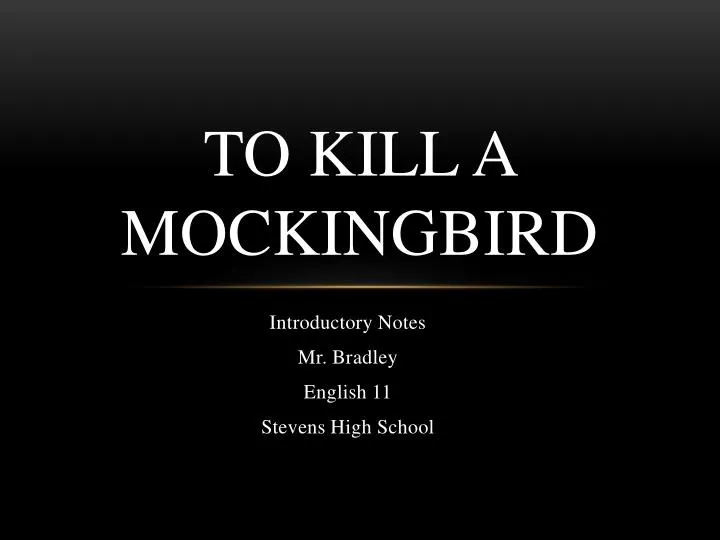 to kill a mockingbird