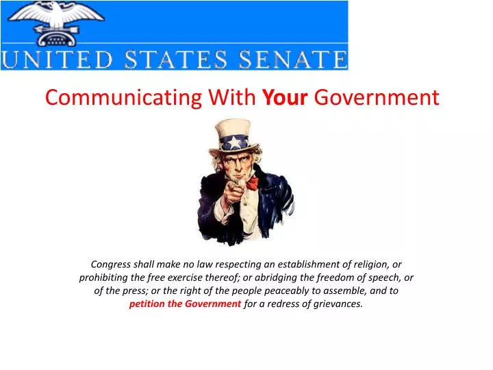 communicating with your government
