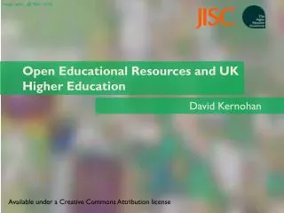 Open Educational Resources and UK Higher Education