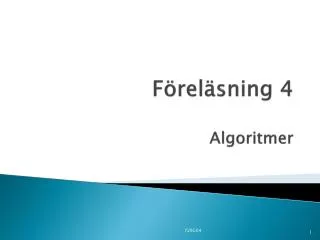 f rel sning 4 algoritmer