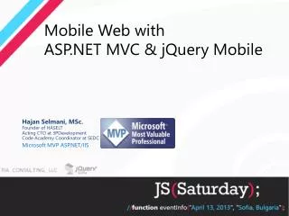 Mobile Web with ASP.NET MVC &amp; jQuery Mobile